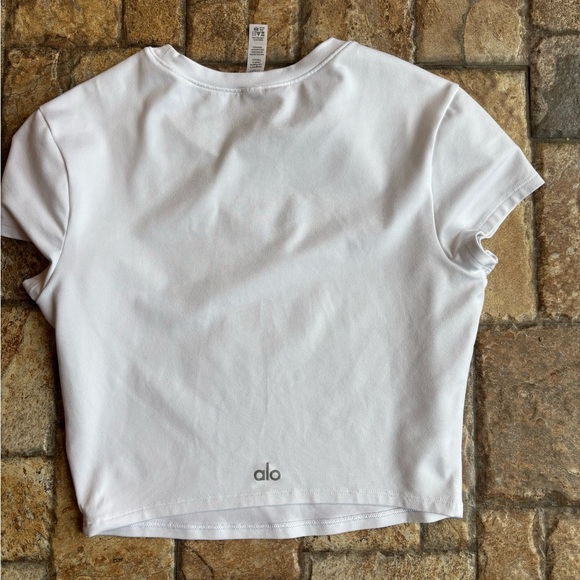ALO Yoga White Crew Neck Top - Picture 4 of 5